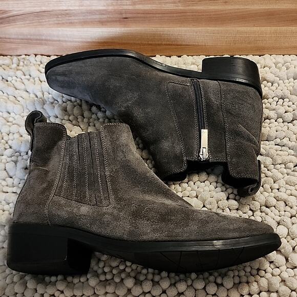 AQUATALIA STYLE CARMIE GREY ZIPPER CLOSURE HEEL BOOTIES WOMAN'S SIZE 9.5 NWOB - Picture 9 of 15